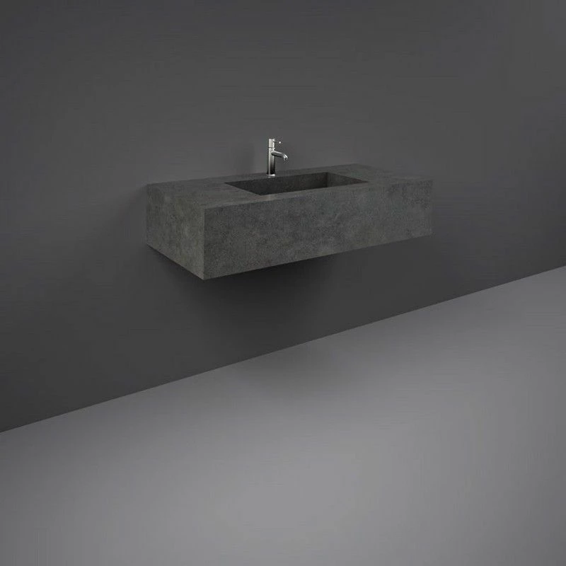 RAK Ceramics Precious 1000mm Wall Mounted Counter Wash Basin With 1th In Behind Grey - PRECT10347104A 1 RAK Ceramics Precious 1000mm Wall Mounted Counter Wash Basin With 1th In Behind Grey - PRECT10347104A