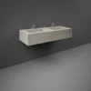 RAK Ceramics Precious 1200mm Wall Mounted Counter Wash Basin With 1th In Travertino Ivory - PRECT12347102A