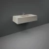 RAK Ceramics Precious 1000mm Wall Mounted Counter Wash Basin With 1th In Travertino Ivory - PRECT10347102A