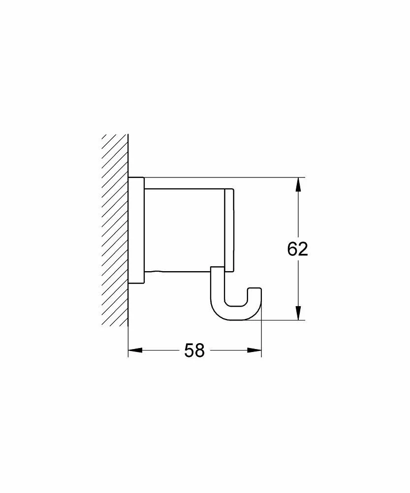 Grohe Allure Robe Hook 40284 2 Grohe Allure Robe Hook 40284 - Image 2