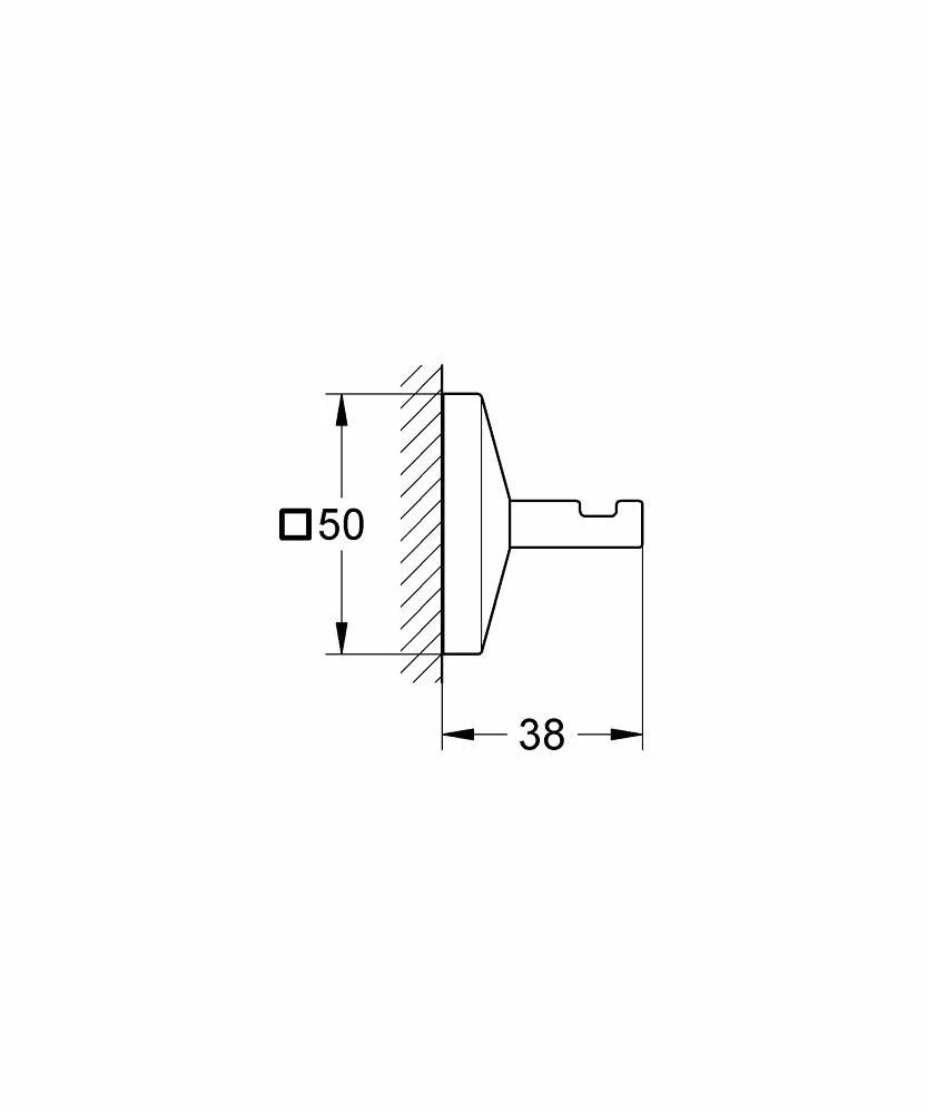 Grohe Allure Brilliant Robe Hook 40498 2 Grohe Allure Brilliant Robe Hook 40498 - Image 2