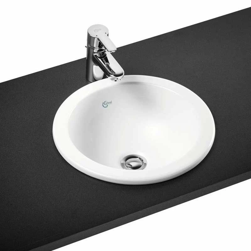 Ideal Standard Concept Sphere 380mm Countertop Basin 0 Tap Hole & Overflow - White - E502301 1 Ideal Standard Concept Sphere 380mm Countertop Basin 0 Tap Hole & Overflow - White - E502301