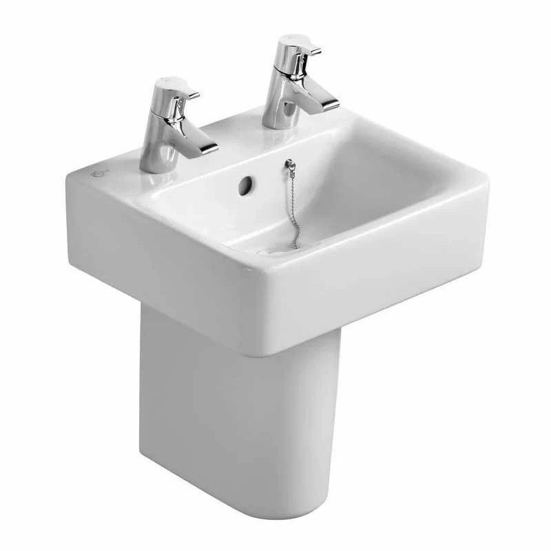 Ideal Standard Concept Small Semi-Pedestal For 400-450mm Basins - White - E784001 1 Ideal Standard Concept Small Semi-Pedestal For 400-450mm Basins - White - E784001