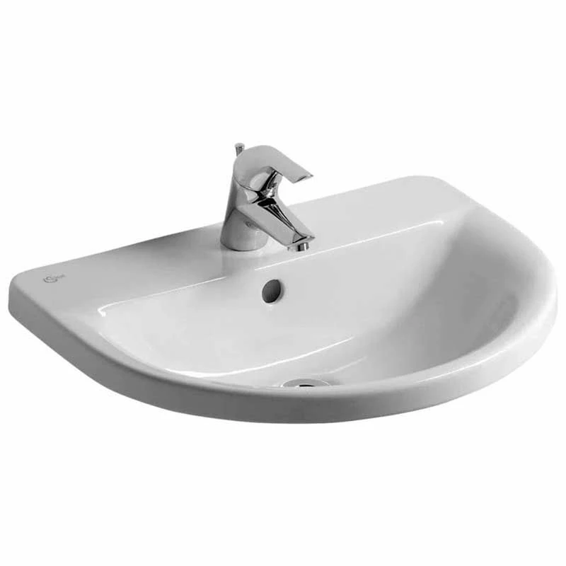 Ideal Standard Concept Arc 550cm Countertop Basin 1 Tap Hole - White - E797601 1 Ideal Standard Concept Arc 550cm Countertop Basin 1 Tap Hole - White - E797601
