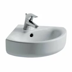 Ideal Standard Concept Arc 450mm Corner Basin 1 Tap Hole With Overflow - White - E792801