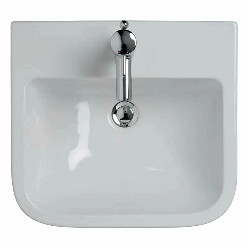 Ideal Standard Concept 500mm Semi-Countertop Basin 1 Tap Hole With Overflow - White - E310201 1 Ideal Standard Concept 500mm Semi-Countertop Basin 1 Tap Hole With Overflow - White - E310201