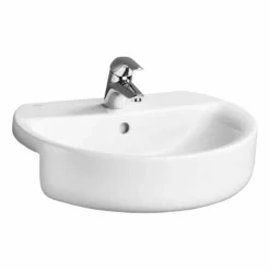 Ideal Standard Concept Sphere 550mm Semi-Countertop Basin 1 Tap Hole With Overflow - White - E792101
