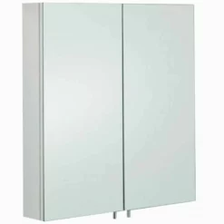 RAK Ceramics Delta Stainless Steel Double Cabinet With Mirrored Doors - 12SL801