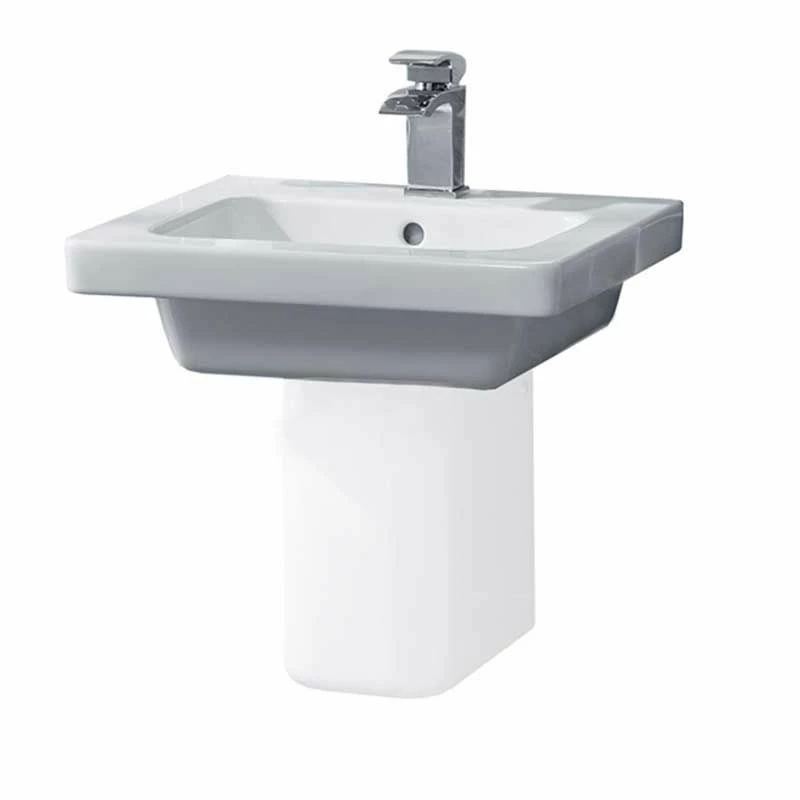 Essential IVY Pedestal Basin Only 500mm Wide 1 Tap Hole White - EC7002 1 Essential IVY Pedestal Basin Only 500mm Wide 1 Tap Hole White - EC7002