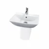 Essential JASMINE Pedestal Basin Only 500mm Wide 1 Tap Hole - EC5001