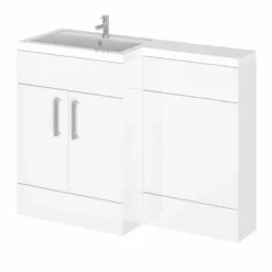 Essential NEVADA L Floor Standing Washbasin Unit + Basin Left Hand White - EFP309WH