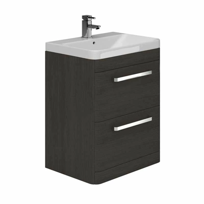 Essential VERMONT 800mm Floor Standing 2 Drawer Unit + Basin - Dark Grey - EFP401DG 1 Essential VERMONT 800mm Floor Standing 2 Drawer Unit + Basin - Dark Grey - EFP401DG