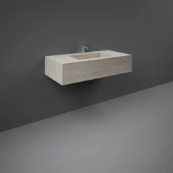 RAK Ceramics Precious 1000mm Wall Mounted Counter Wash Basin With 0th In Travertino Ivory - PRECT10347102A0