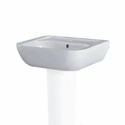 Essential FUCHSIA Pedestal Basin Only 450mm Wide 1 Tap Hole - EC4006