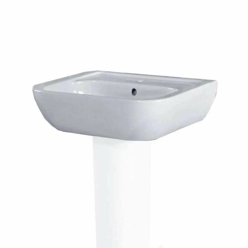 Essential FUCHSIA Pedestal Basin Only 450mm Wide 1 Tap Hole - EC4006 1 Essential FUCHSIA Pedestal Basin Only 450mm Wide 1 Tap Hole - EC4006