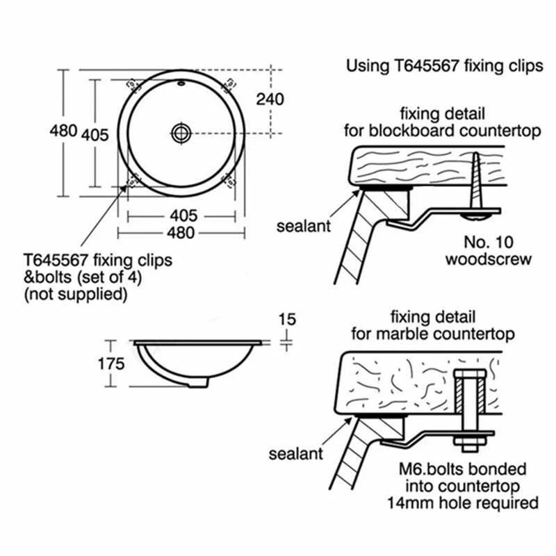 Ideal Standard Concept Sphere 480mm Under Countertop Basin With Overflow - White - E502601 2 Ideal Standard Concept Sphere 480mm Under Countertop Basin With Overflow - White - E502601 - Image 2