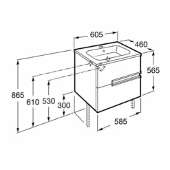 Roca Victoria-N 2 Drawer Vanity Unit & Basin 600mm - Gloss White - 855834806 16 Roca Victoria-N 2 Drawer Vanity Unit & Basin 600mm - Gloss White - 855834806 -IDEAL STANDARD Shop 2 7 22