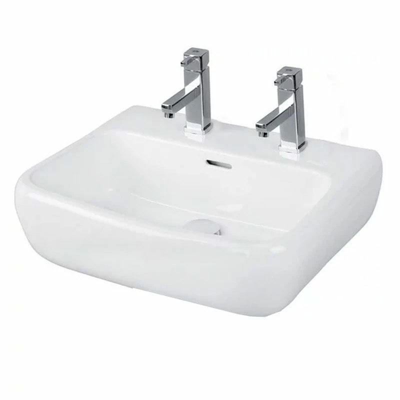 RAK Ceramics Metropolitan 52cm Basin 2 Tap Holes - MET52BAS2 1 RAK Ceramics Metropolitan 52cm Basin 2 Tap Holes - MET52BAS2