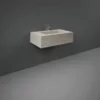 RAK Ceramics Precious 800mm Wall Mounted Counter Wash Basin With 1th In Travertino Ivory - PRECT08347102A