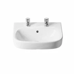 Roca Debba Cloakroom Basin 2 Tapholes - 450 X 370mm - 325997001
