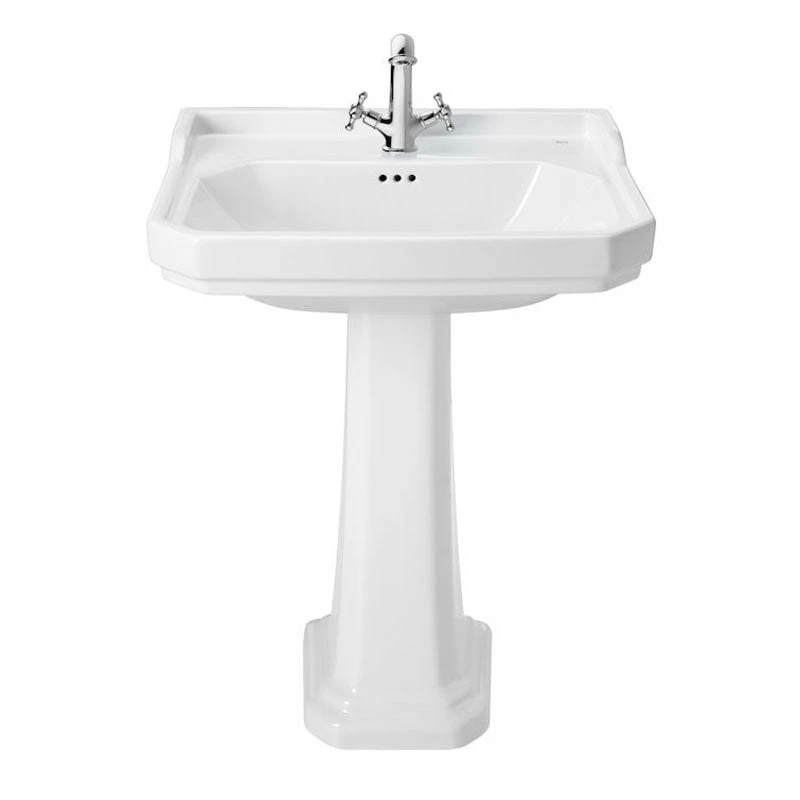 Roca Carmen 650mm Wall-Hung Basin With 1 Taphole - White - 3270A1000 2 Roca Carmen 650mm Wall-Hung Basin With 1 Taphole - White - 3270A1000 - Image 2