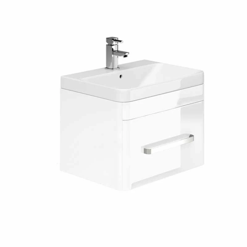 Essential VERMONT 800mm Wall Hung 1 Drawer Unit + Basin - White - EFP403WH 1 Essential VERMONT 800mm Wall Hung 1 Drawer Unit + Basin - White - EFP403WH