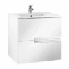 Roca Victoria-N 2 Drawer Vanity Unit & Basin 600mm - Gloss White - 855834806