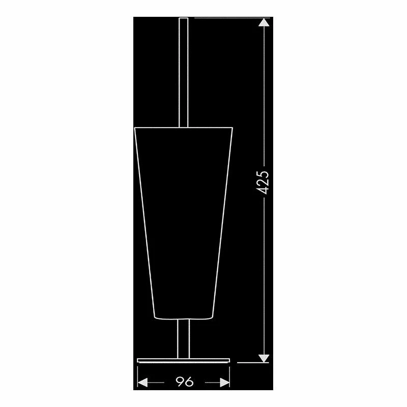 AXOR Starck Toilet Brush Holder Floor Standing - Stainless Steel Optic - 40840800 2 AXOR Starck Toilet Brush Holder Floor Standing - Stainless Steel Optic - 40840800 - Image 2