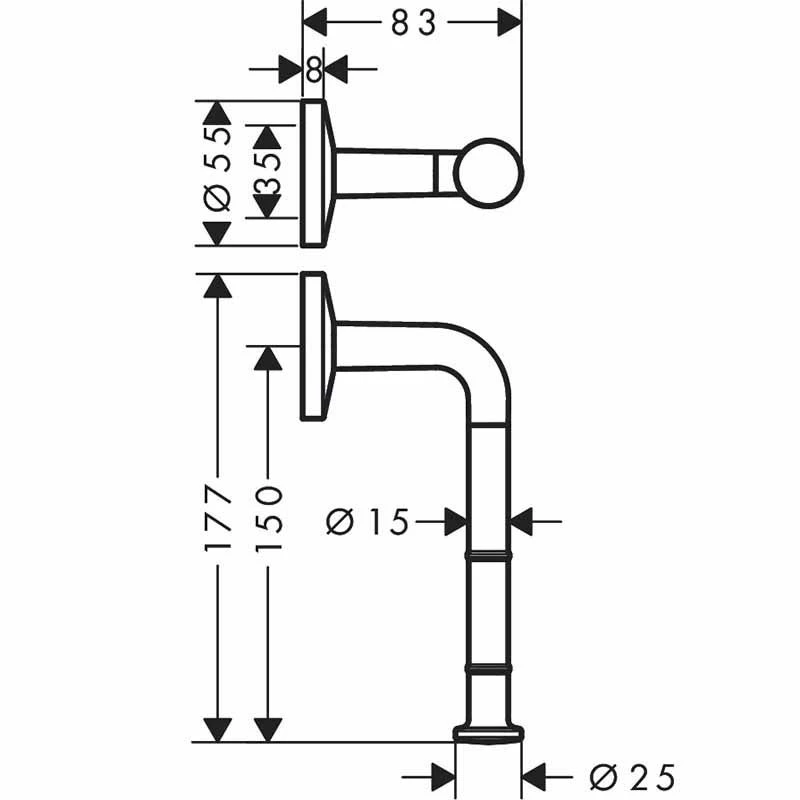 Axor Universal Circular Toilet Paper Holder - Brushed Black Chrome - 42856340 2 Axor Universal Circular Toilet Paper Holder - Brushed Black Chrome - 42856340 - Image 2