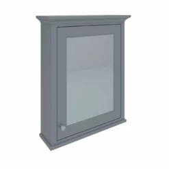 RAK Ceramics Washington 600mm Mirror Cabinet In Grey (W650 X H750mm) - RAKWMC60503