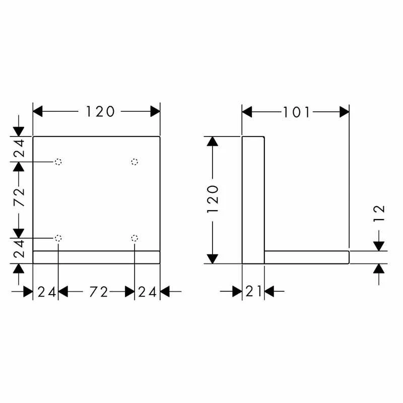 Axor ShowerSolutions Shelf 120mm X 120mm - Brushed Bronze - 40872140 2 Axor ShowerSolutions Shelf 120mm X 120mm - Brushed Bronze - 40872140 - Image 2