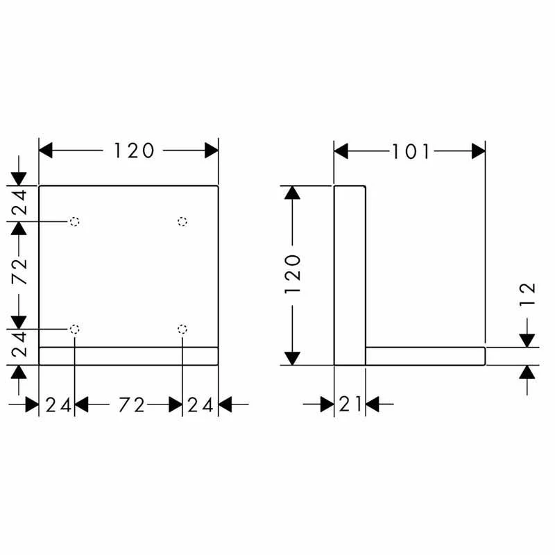 Axor ShowerSolutions Shelf 120mm X 120mm - Polished Red Gold - 40872300 2 Axor ShowerSolutions Shelf 120mm X 120mm - Polished Red Gold - 40872300 - Image 2
