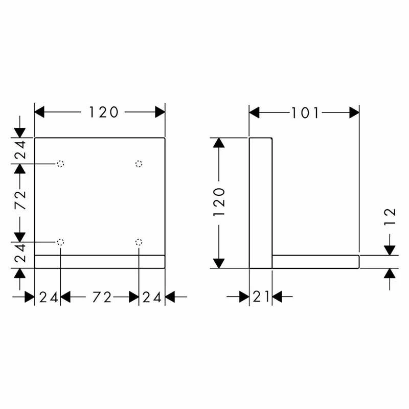 Axor ShowerSolutions Shelf 120mm X 120mm - Brushed Red Gold - 40872310 2 Axor ShowerSolutions Shelf 120mm X 120mm - Brushed Red Gold - 40872310 - Image 2