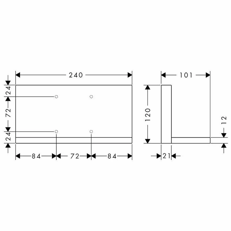 Axor ShowerSolutions Shelf 240mm X 120mm - Brushed Bronze - 40873140 2 Axor ShowerSolutions Shelf 240mm X 120mm - Brushed Bronze - 40873140 - Image 2