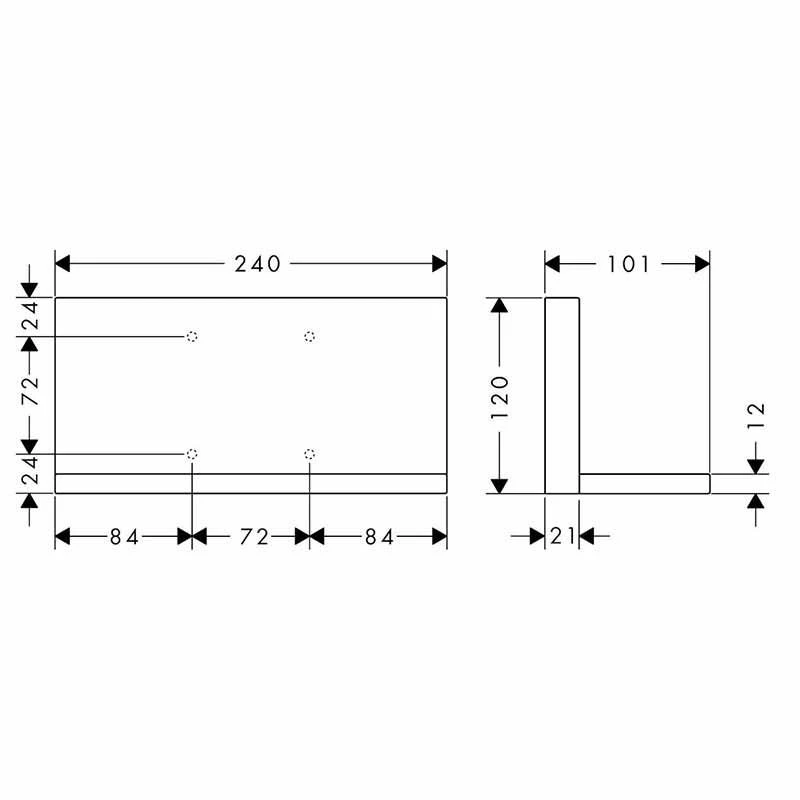 Axor ShowerSolutions Shelf 240mm X 120mm - Brushed Gold Optic - 40873250 2 Axor ShowerSolutions Shelf 240mm X 120mm - Brushed Gold Optic - 40873250 - Image 2