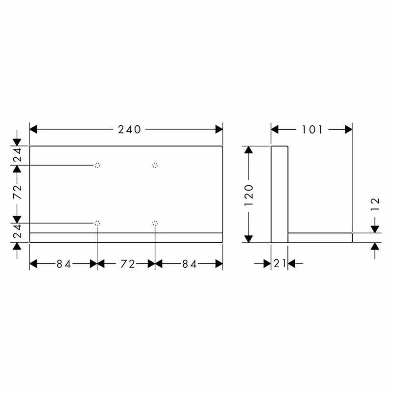 Axor ShowerSolutions Shelf 240mm X 120mm - Brushed Red Gold - 40873310 2 Axor ShowerSolutions Shelf 240mm X 120mm - Brushed Red Gold - 40873310 - Image 2