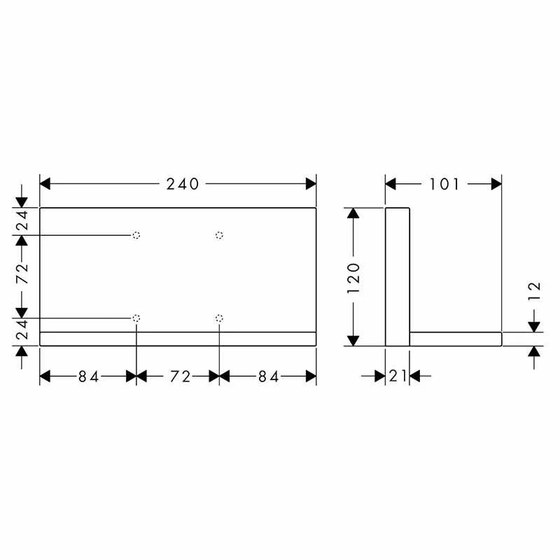 Axor ShowerSolutions Shelf 240mm X 120mm - Polished Gold Optic - 40873990 2 Axor ShowerSolutions Shelf 240mm X 120mm - Polished Gold Optic - 40873990 - Image 2