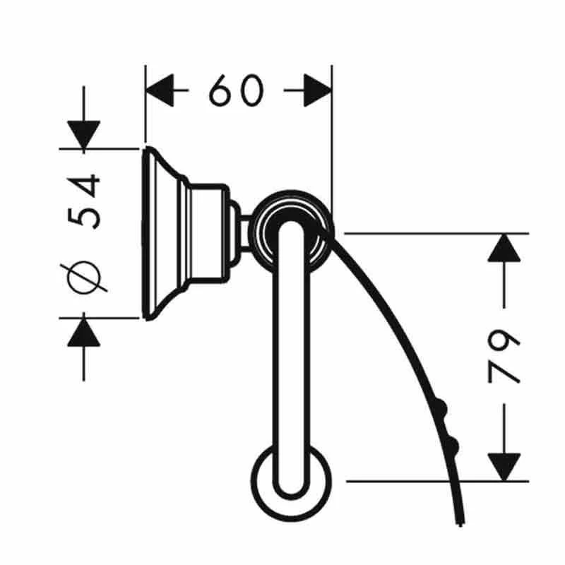 Axor Montreux Toilet Roll Holder With Cover - Brushed Bronze - 42036140 2 Axor Montreux Toilet Roll Holder With Cover - Brushed Bronze - 42036140 - Image 2