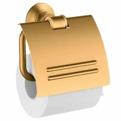 Axor Montreux Toilet Roll Holder With Cover - Brushed Gold Optic - 42036250