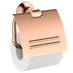 Axor Montreux Toilet Roll Holder With Cover - Polished Red Gold - 42036300
