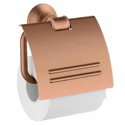 Axor Montreux Toilet Roll Holder With Cover - Brushed Red Gold - 42036310