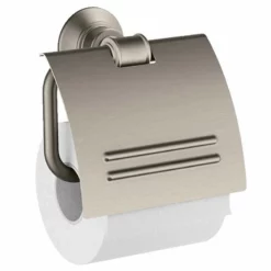 Axor Montreux Toilet Roll Holder With Cover - Stainless Steel Optic - 42036800