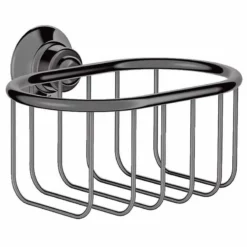 Axor Montreux Wall-Mounted Corner Basket 160x101mm - Polished Black Chrome - 42065330