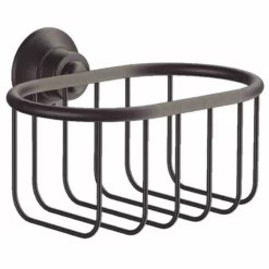 Axor Montreux Wall-Mounted Corner Basket 160x101mm - Brushed Black Chrome - 42065340