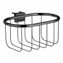 Axor Montreux Wall-Mounted Corner Basket 160x83mm - Polished Black Chrome - 42066330