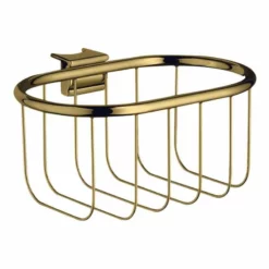 Axor Montreux Wall-Mounted Corner Basket 160x83mm - Polished Gold Optic - 42066990