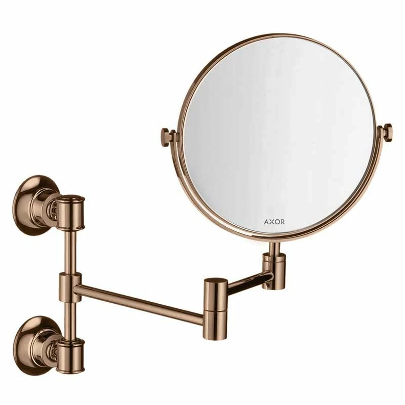 Axor Montreux Shaving Mirror - Polished Red Gold - 42090300 1 Axor Montreux Shaving Mirror - Polished Red Gold - 42090300