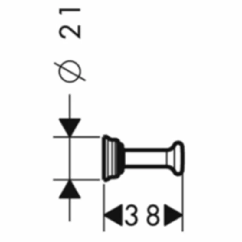 AXOR Montreux Towel Hook - Brushed Nickel - 42137820 2 AXOR Montreux Towel Hook - Brushed Nickel - 42137820 - Image 2