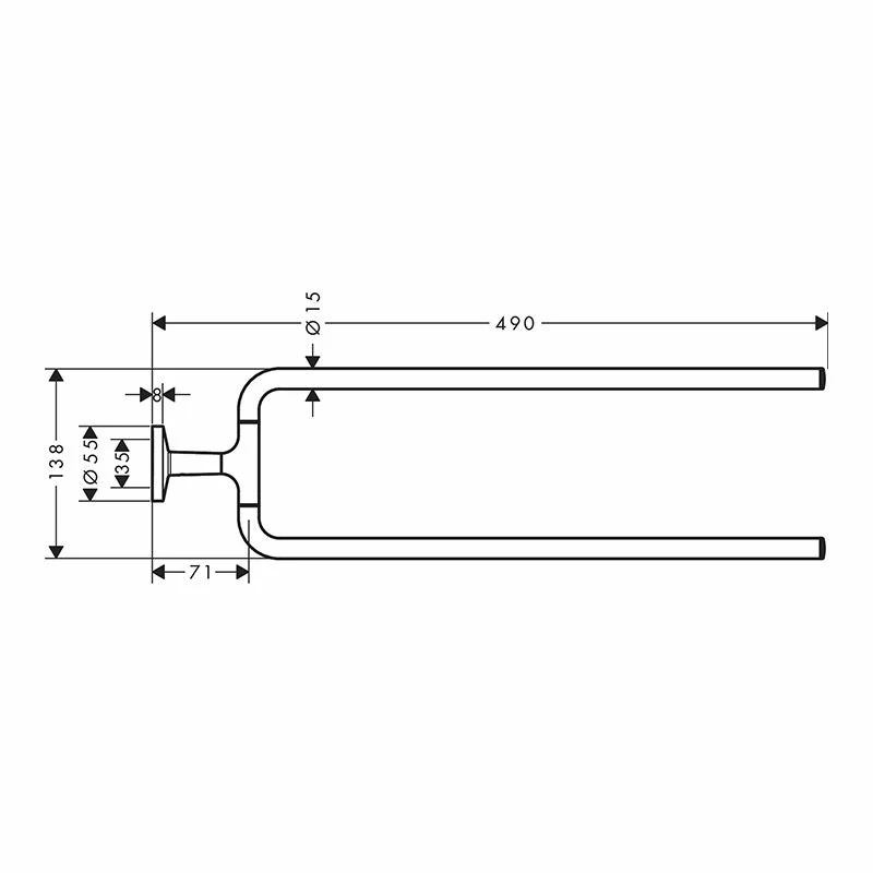 AXOR Universal Circular Towel Holder Twin Handle - Chrome - 42822000 2 AXOR Universal Circular Towel Holder Twin Handle - Chrome - 42822000 - Image 2