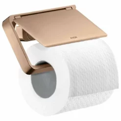 Axor Universal Accessories Toilet Roll Holder With Cover - Polished Red Gold - 42836300